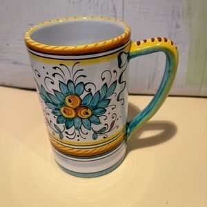 VTG Fima Deruta Italian hand painted ceramic coffee cup